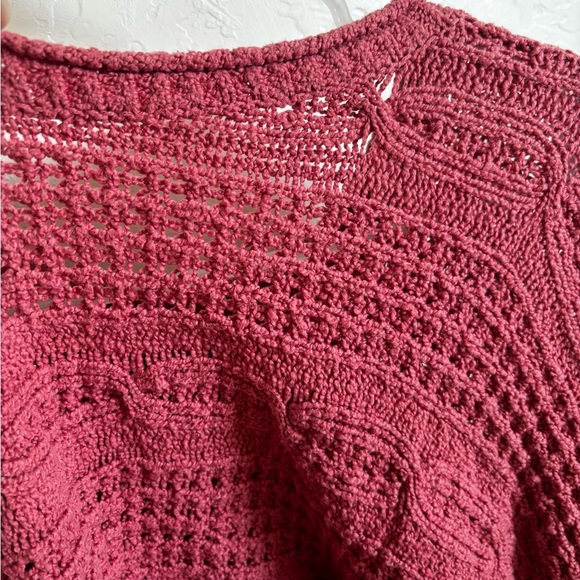Abercrombie & Fitch cable knit sweater jumper mauve size medium - Picture 4 of 4